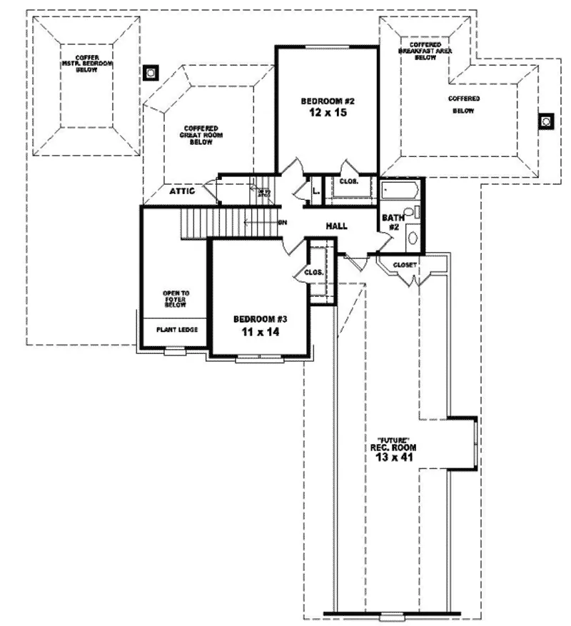 Colonial House Plan Second Floor - Calvert Hill European Home 087D-0860 - Search House Plans and More