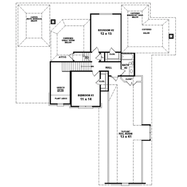 Southern House Plan Second Floor - Calvert Hill European Home 087D-0860 - Search House Plans and More