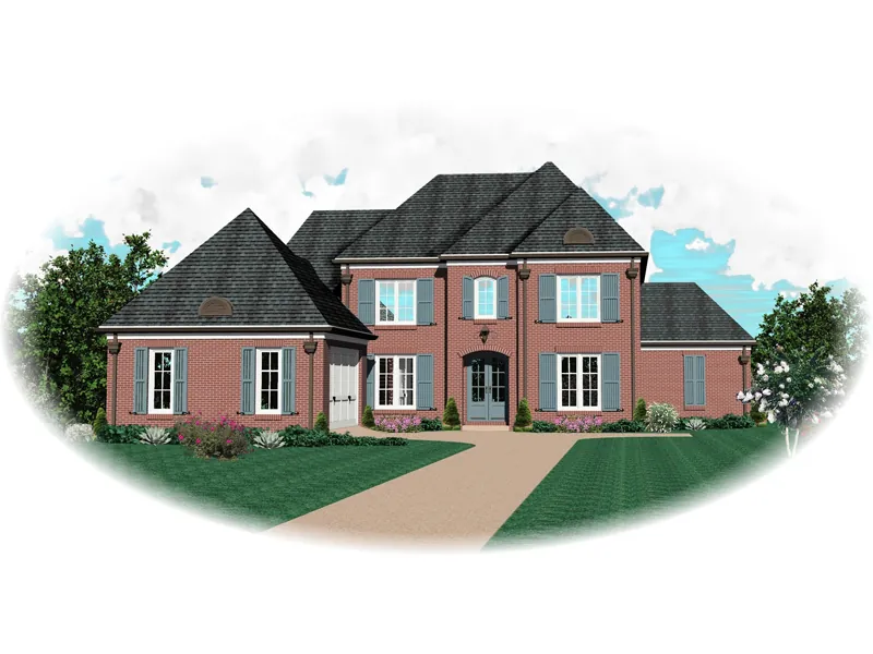 Luxury House Plan Front of Home - Oakstone Luxury Home 087D-0861 - Shop House Plans and More