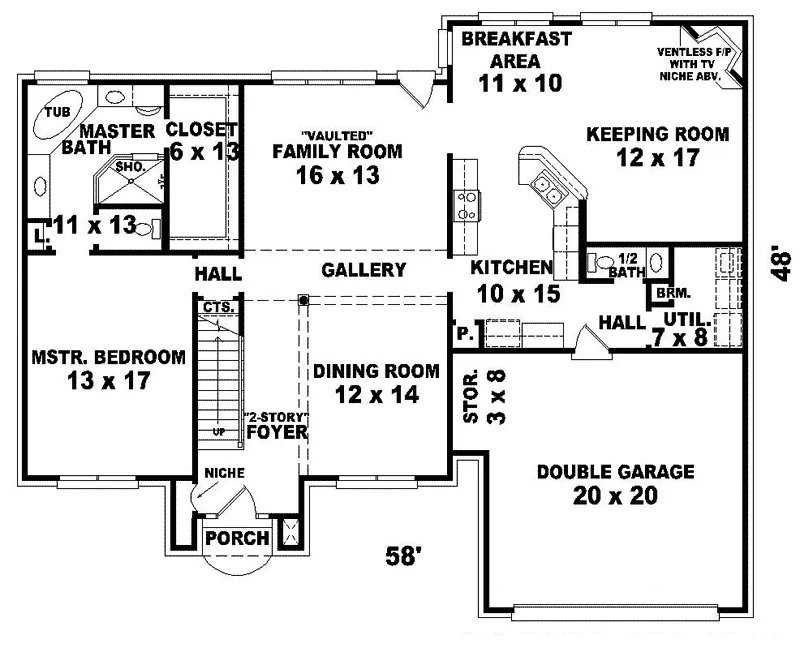Luxury House Plan First Floor - Oakbriar Farm Colonial Home 087D-0863 - Shop House Plans and More