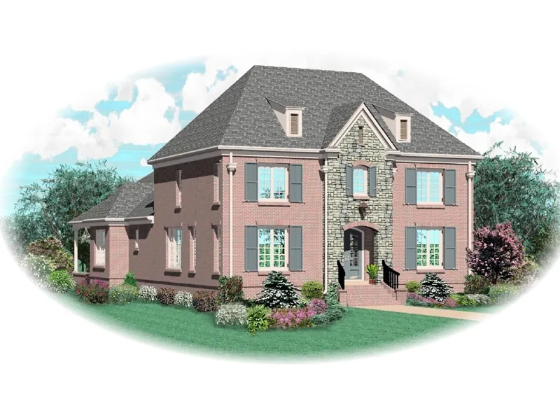 Luxury House Plan Front of Home - Delmonico Narrow Lot Home 087D-0870 - Search House Plans and More