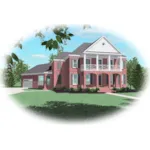 Country House Plan Front of Home - Harlingen Hill Plantation Home 087D-0875 - Search House Plans and More