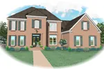 Traditional House Plan Front of Home - Camberra Colonial Home 087D-0877 - Search House Plans and More