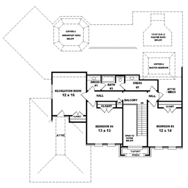 European House Plan Second Floor - Cardwell Crest European Home 087D-0881 - Search House Plans and More