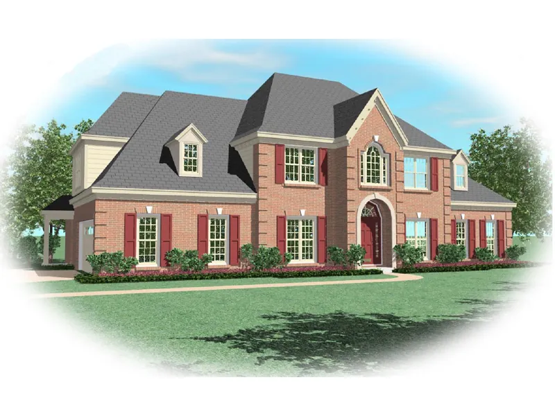 Country House Plan Front of Home - Brooking Park Traditional Home 087D-0884 - Search House Plans and More