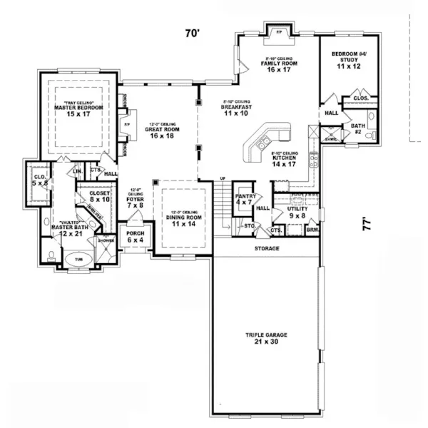 Luxury House Plan First Floor - Haviland Park European Home 087D-0885 - Search House Plans and More