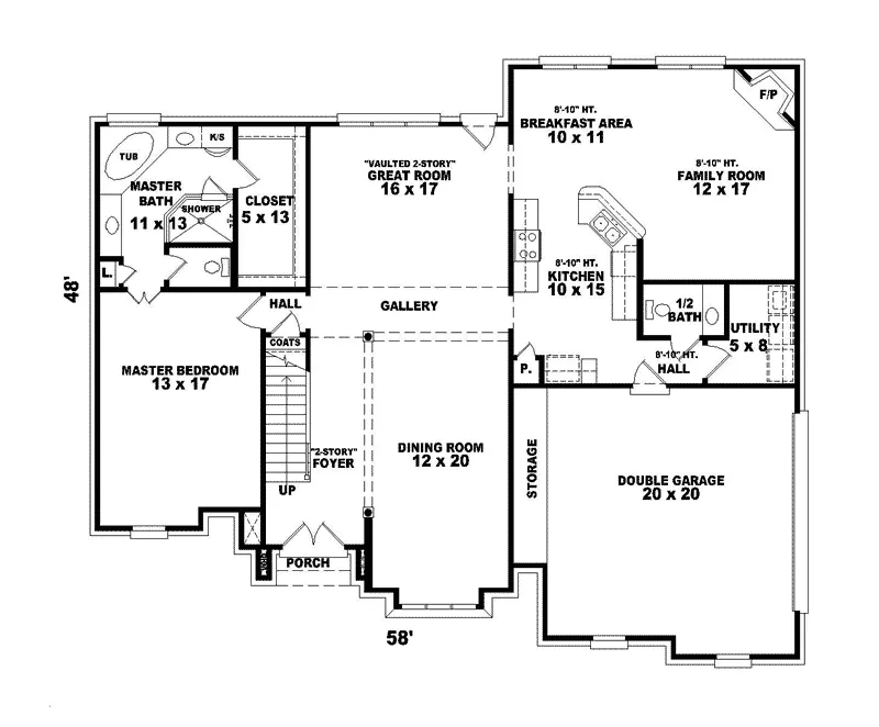 Traditional House Plan First Floor - Rainmaker European Home 087D-0888 - Shop House Plans and More