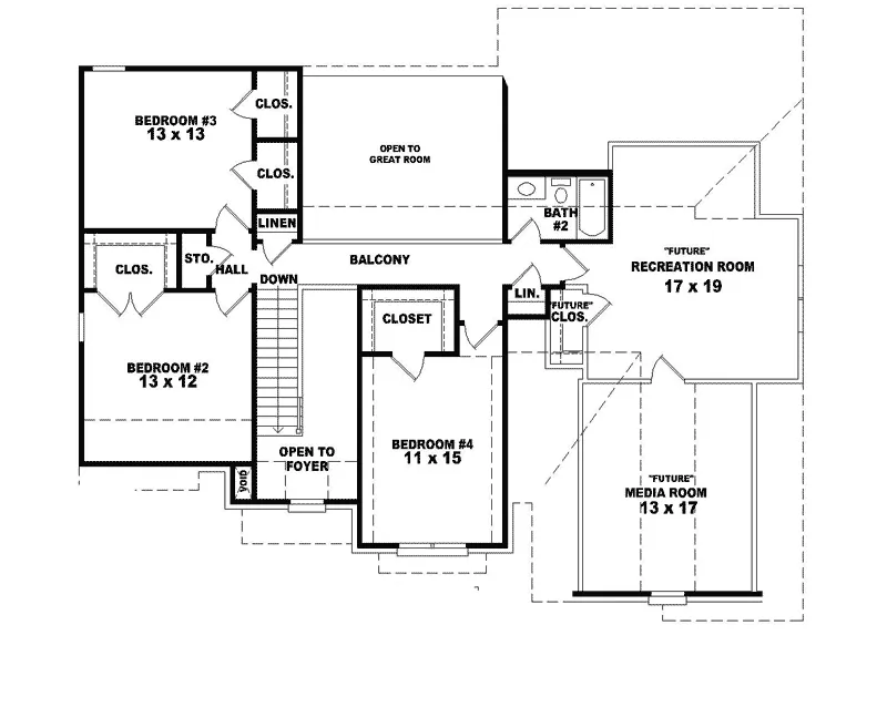 Traditional House Plan Second Floor - Rainmaker European Home 087D-0888 - Shop House Plans and More