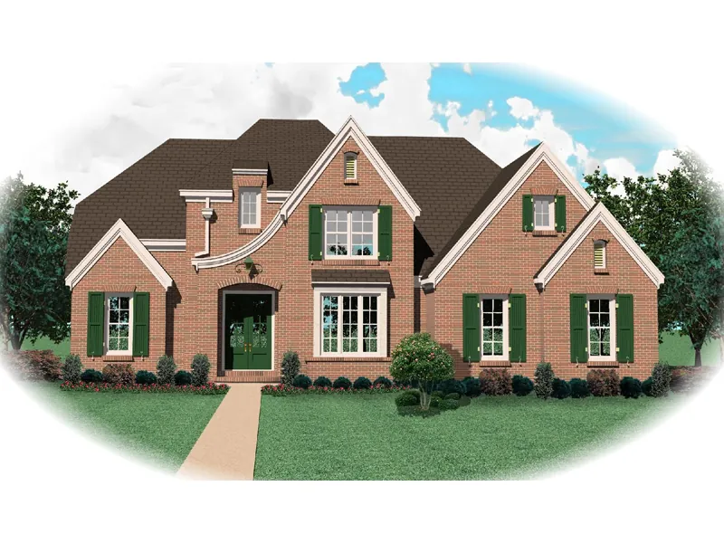 European House Plan Front of Home - Rainmaker European Home 087D-0888 - Shop House Plans and More