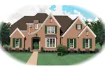 European House Plan Front of Home - Rainmaker European Home 087D-0888 - Shop House Plans and More