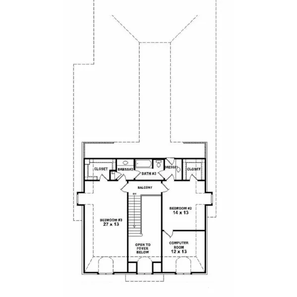 Arts & Crafts House Plan Second Floor - Dogwood Canyon European Home 087D-0890 - Search House Plans and More