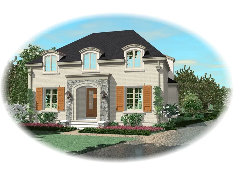Sunbelt House Plan Front of Home - Dogwood Canyon European Home 087D-0890 - Search House Plans and More