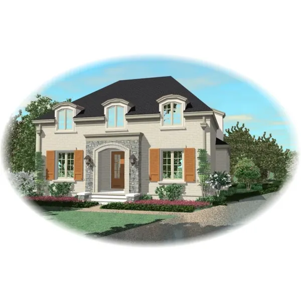 Arts & Crafts House Plan Front of Home - Dogwood Canyon European Home 087D-0890 - Search House Plans and More