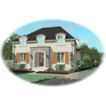 Arts & Crafts House Plan Front of Home - Dogwood Canyon European Home 087D-0890 - Search House Plans and More