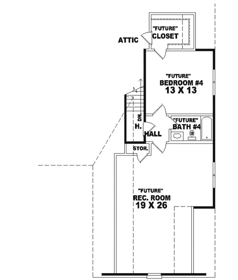 Traditional House Plan Second Floor - Kaycreek Traditional Home 087D-0895 - Search House Plans and More