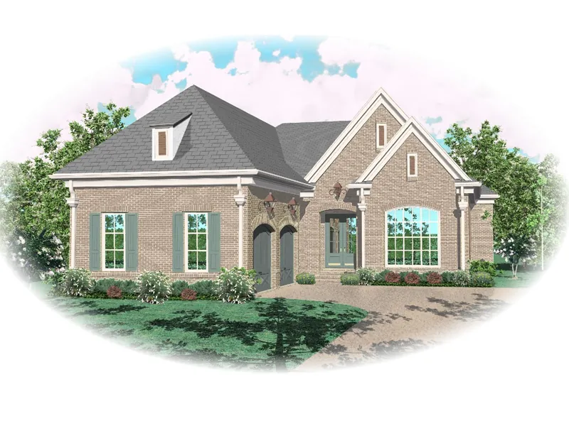 Traditional House Plan Front of Home - Dionna Elegant European Home 087D-0898 - Search House Plans and More
