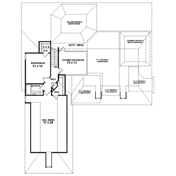 Colonial House Plan Second Floor - Cabanne Place European Home 087D-0903 - Search House Plans and More