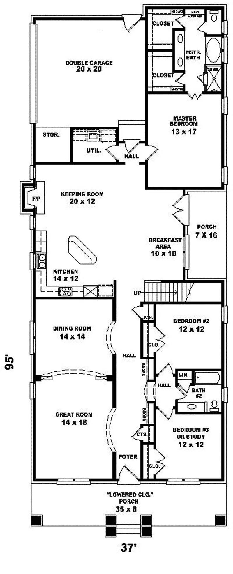 Craftsman House Plan First Floor - Feise Forest Craftsman Home 087D-0906 - Search House Plans and More