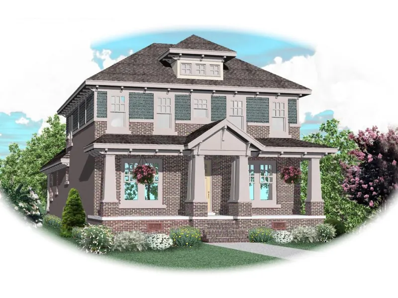 Craftsman House Plan Front of Home - Feise Forest Craftsman Home 087D-0906 - Search House Plans and More