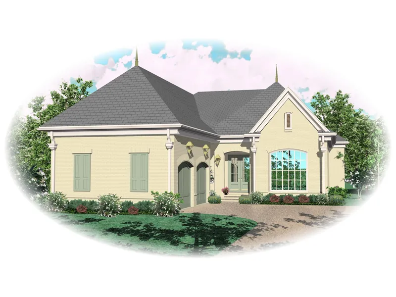 Traditional House Plan Front of Home - Rockingham Manor European Home 087D-0913 - Shop House Plans and More