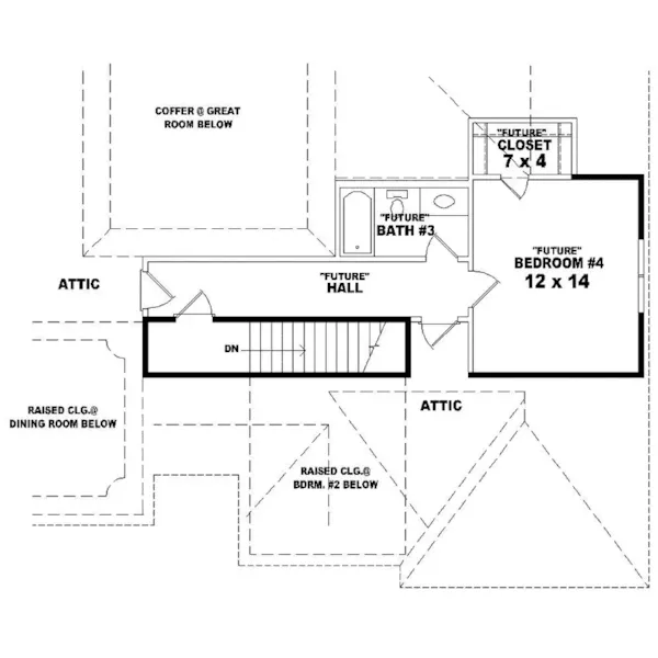 Southern House Plan Second Floor - Forder Crossing European Home 087D-0915 - Search House Plans and More