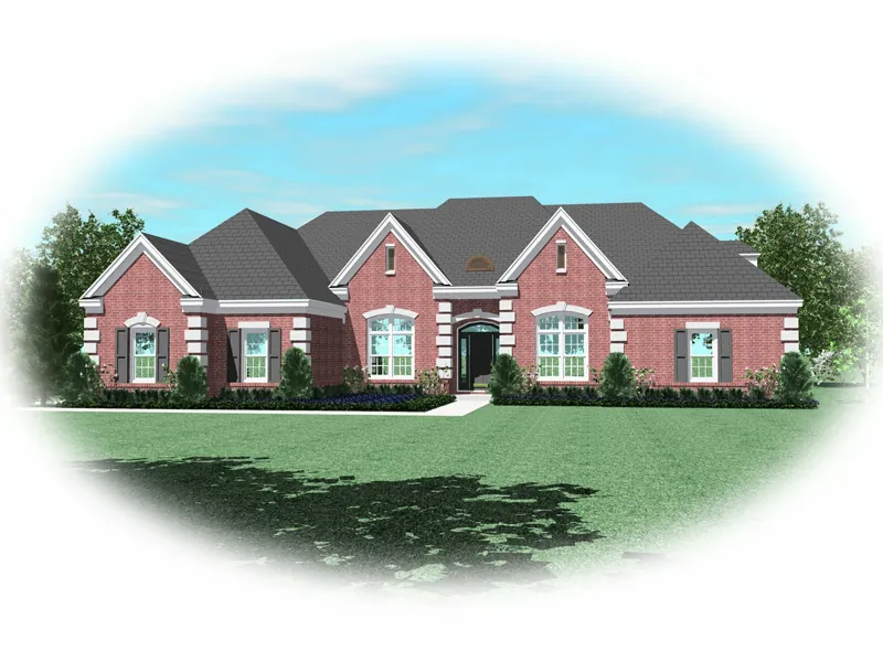 Southern House Plan Front of Home - Forder Crossing European Home 087D-0915 - Search House Plans and More