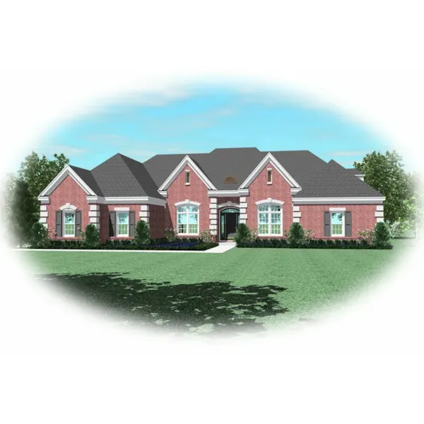 Southern House Plan Front of Home - Forder Crossing European Home 087D-0915 - Search House Plans and More