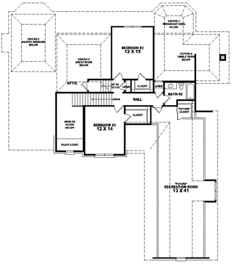 Country House Plan Second Floor - Dedrick Traditional Home 087D-0918 - Search House Plans and More