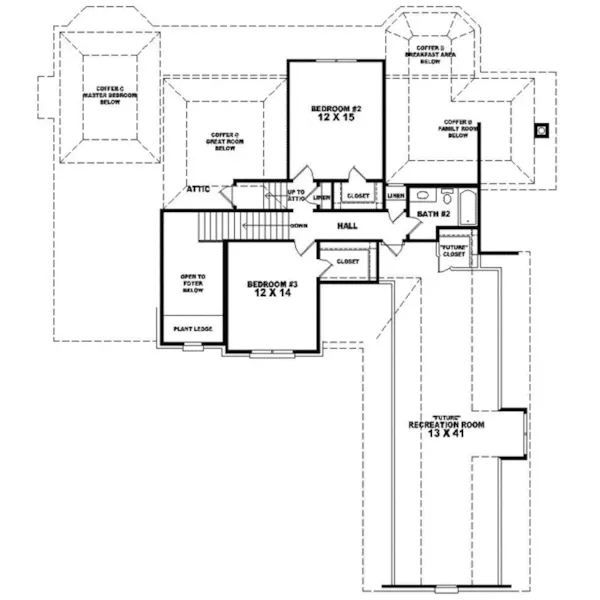 Country House Plan Second Floor - Dedrick Traditional Home 087D-0918 - Search House Plans and More