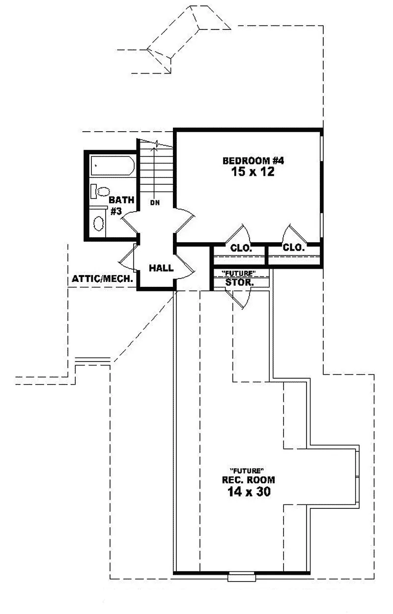 Colonial House Plan Second Floor - Somerset Place Ranch Home 087D-0920 - Shop House Plans and More