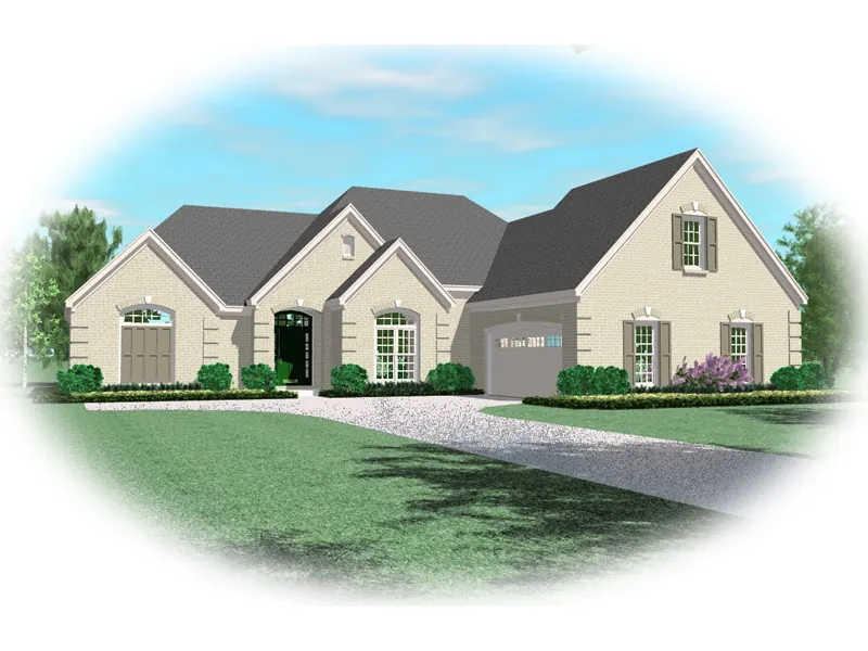 Colonial House Plan Front of Home - Somerset Place Ranch Home 087D-0920 - Shop House Plans and More