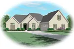 Traditional House Plan Front of Home - Somerset Place Ranch Home 087D-0920 - Shop House Plans and More