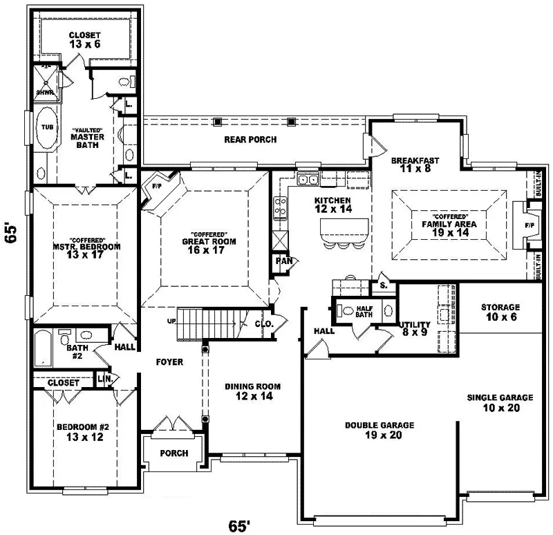 Luxury House Plan First Floor - Gatesbury Traditional Home 087D-0921 - Search House Plans and More