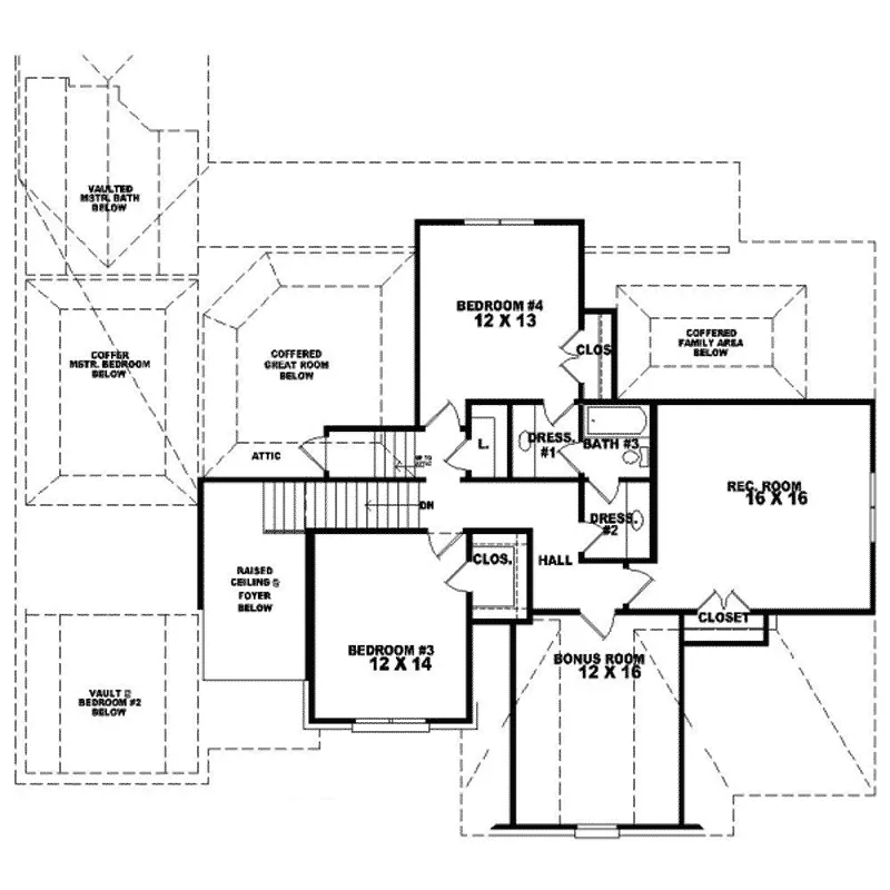European House Plan Second Floor - Gatesbury Traditional Home 087D-0921 - Search House Plans and More