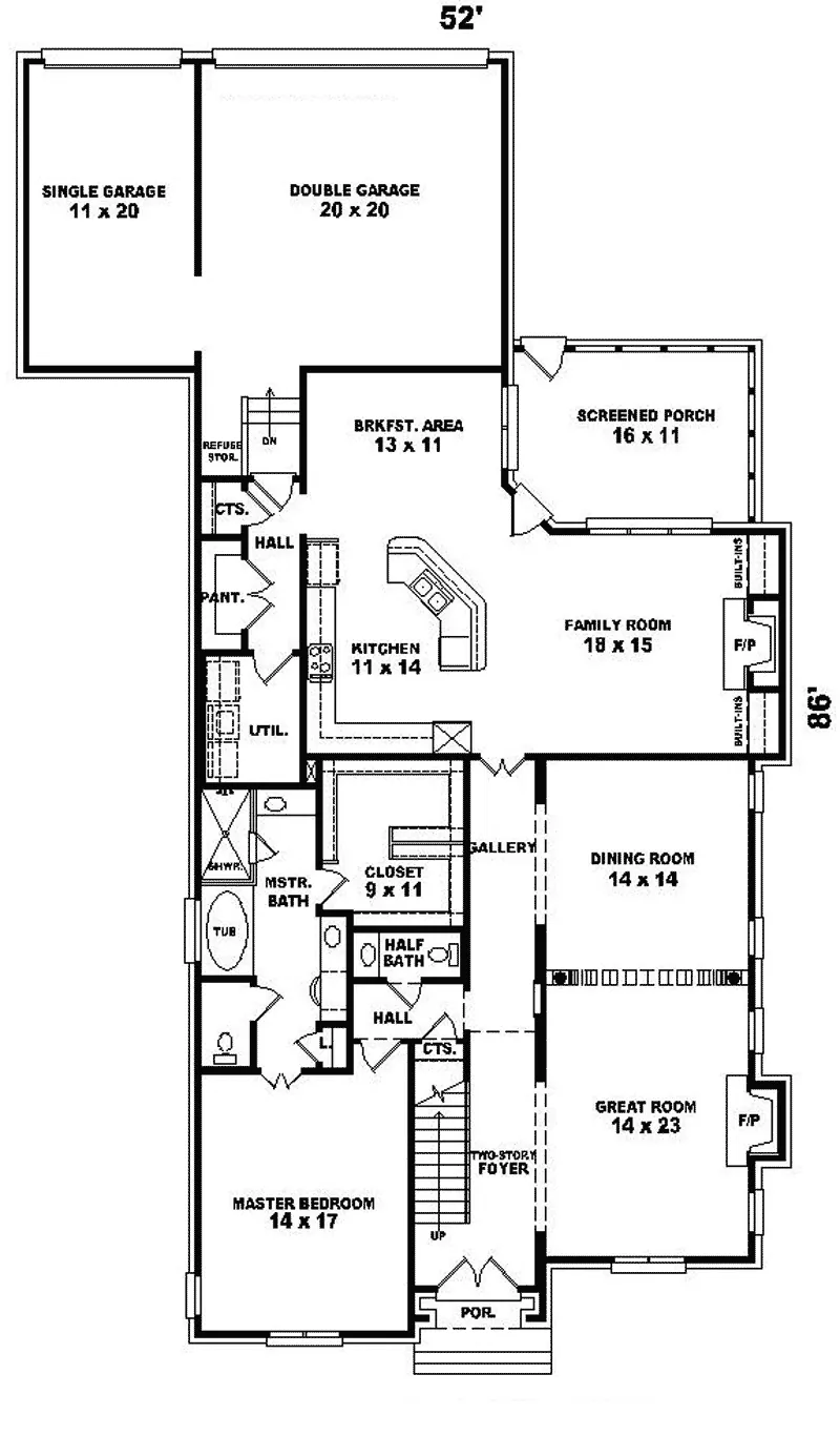 Country House Plan First Floor - Lyon Hill Georgian Home 087D-0923 - Shop House Plans and More