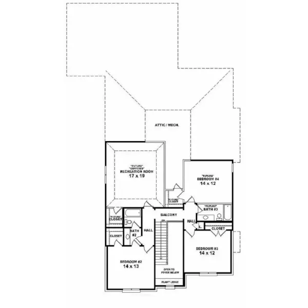 Country House Plan Second Floor - Lyon Hill Georgian Home 087D-0923 - Shop House Plans and More