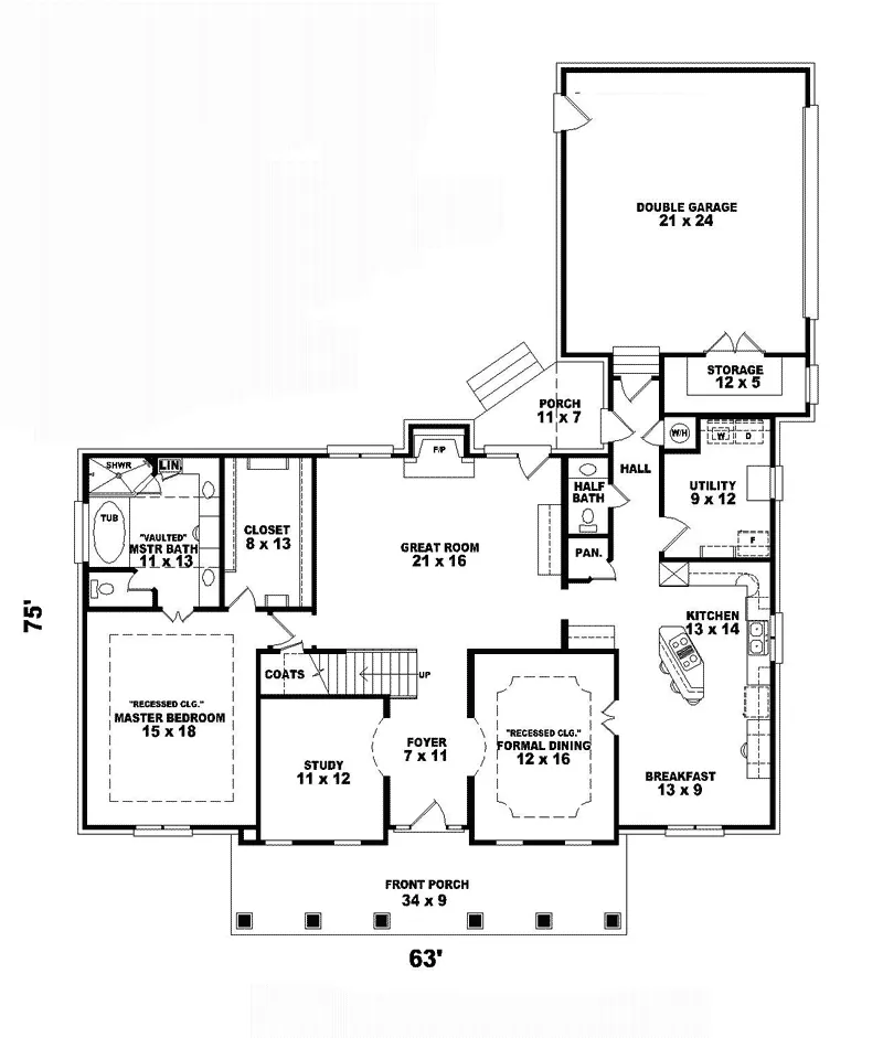 Country House Plan First Floor - Hydaburg Luxury Country Home 087D-0928 - Search House Plans and More