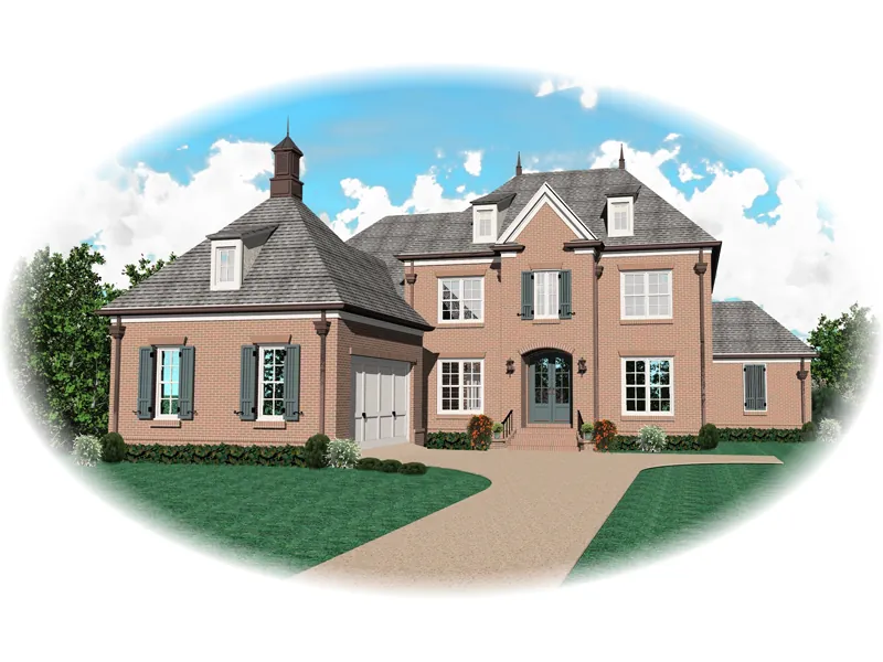 Victorian House Plan Front of Home - Jack Hollow Luxury European Home 087D-0931 - Search House Plans and More
