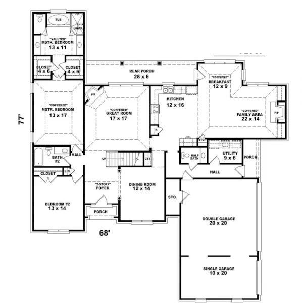 Traditional House Plan First Floor - Ingalls Point Luxury Home 087D-0938 - Search House Plans and More