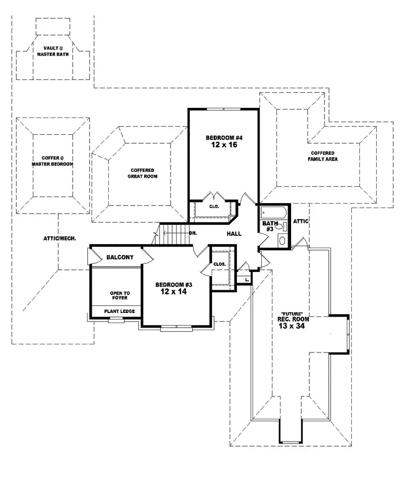 Southern House Plan Second Floor - Ingalls Point Luxury Home 087D-0938 - Search House Plans and More