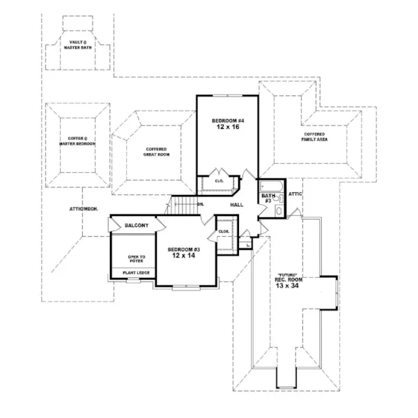 Traditional House Plan Second Floor - Ingalls Point Luxury Home 087D-0938 - Search House Plans and More