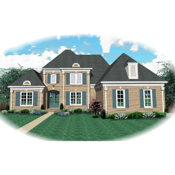 Traditional House Plan Front of Home - Ingalls Point Luxury Home 087D-0938 - Search House Plans and More