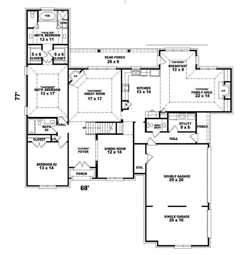 Country House Plan First Floor - Corunna Luxury Home 087D-0944 - Search House Plans and More