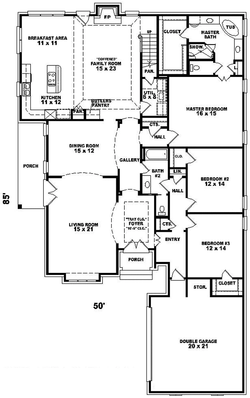 Craftsman House Plan First Floor - Mandeville Country French Home 087D-0946 - Shop House Plans and More
