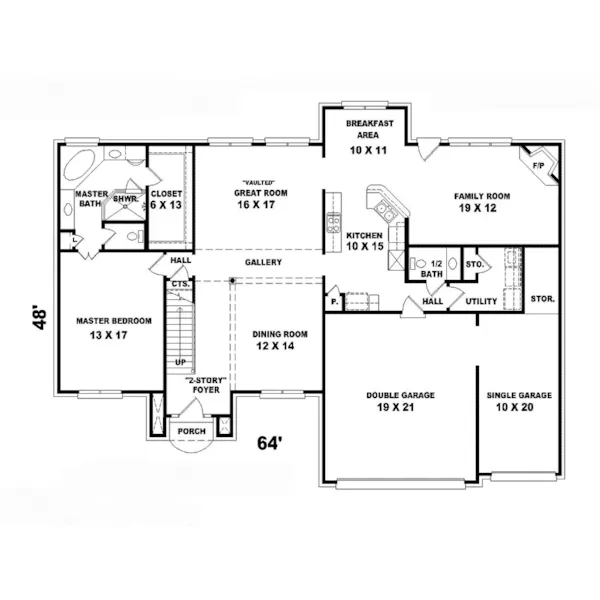 Traditional House Plan First Floor - Glenbarr Luxury Home 087D-0947 - Search House Plans and More