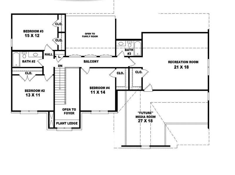 Traditional House Plan Second Floor - Glenbarr Luxury Home 087D-0947 - Search House Plans and More