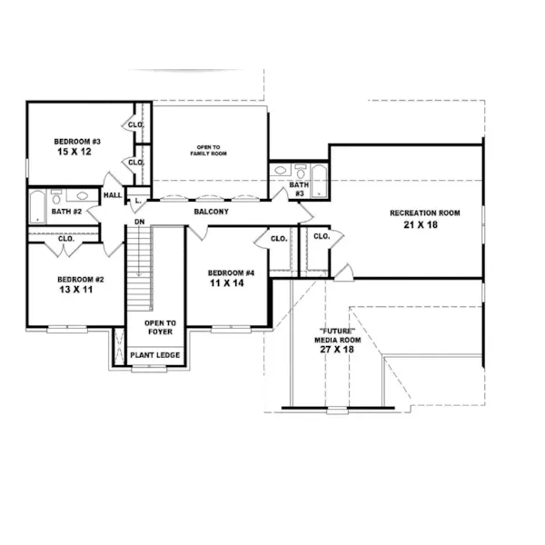 Traditional House Plan Second Floor - Glenbarr Luxury Home 087D-0947 - Search House Plans and More