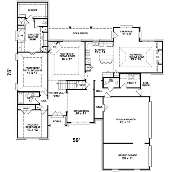 Country House Plan First Floor - Palladian Luxury Home 087D-0949 - Shop House Plans and More