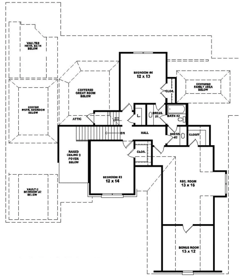 Southern House Plan Second Floor - Palladian Luxury Home 087D-0949 - Shop House Plans and More