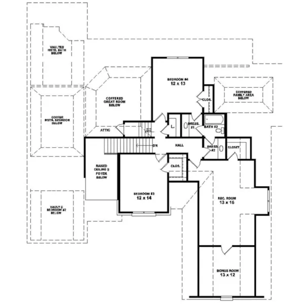 Country House Plan Second Floor - Palladian Luxury Home 087D-0949 - Shop House Plans and More